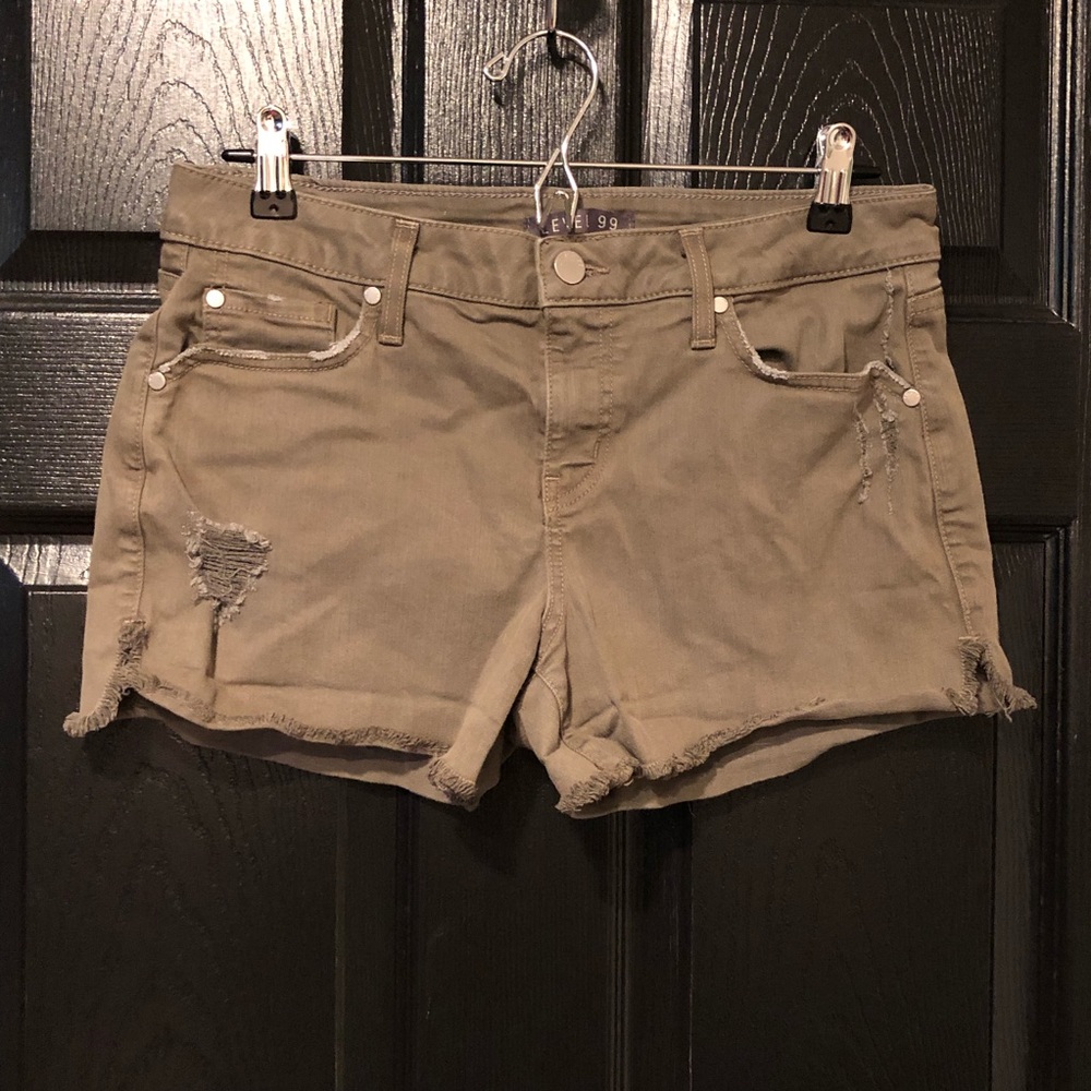 level 99ndenim jean shorts